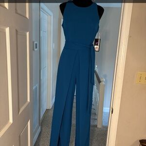 9 west blue jumpsuit size 6